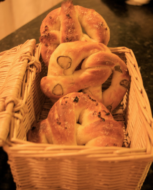 3 Jalapeno Pretzels in a wicker basket