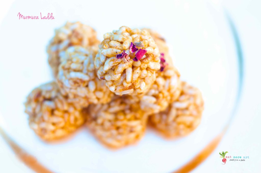 Murmura laddu or Puffed Rice Balls