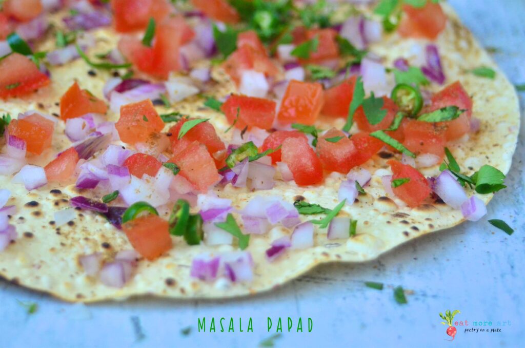 A close up shot of Masala Papad